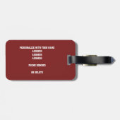 Got it! meisjes kastanjebruin blauw volleybal team bagagelabel (Achterkant horizontaal)