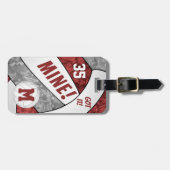 Got it! meisjes kastanjebruin grijs volleybal team bagagelabel (Voorkant horizontaal)