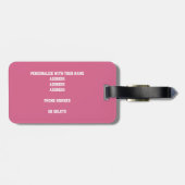 Got it! meisjes roze grijs wit volleybal bagagelabel (Achterkant horizontaal)