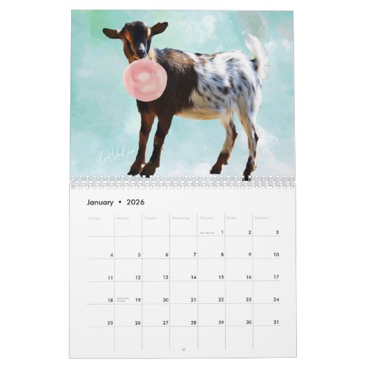 GOT | Kalender voor bedekte Waterverf van bublegum (Jan 2026)