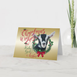 GOT | kerstwijn Baby Alpiene Goat Kisses Feestdagen Kaart