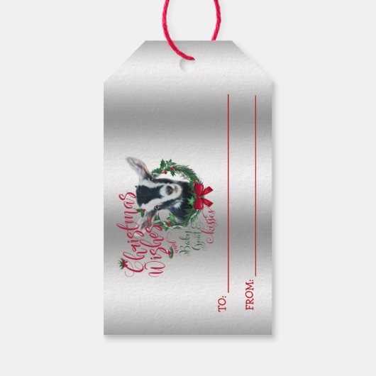 GOT | kerstwijn Baby geit kisses Alpine Cadeaulabel (Achterkant)
