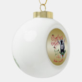 GOT | kerstwijn Baby geit Kisses Nigerian Keramische Bal Ornament (Links)