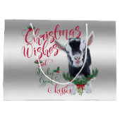 GOT | kerstwijn Baby geit Kisses Nigerian Large Cadeautasje (Achterkant)