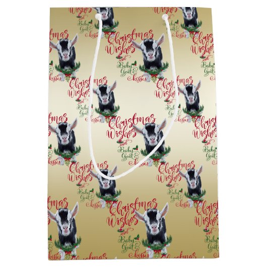 GOT | kerstwijn Baby geit Kisses Nigerian Medium Cadeauzakje (Voorkant)