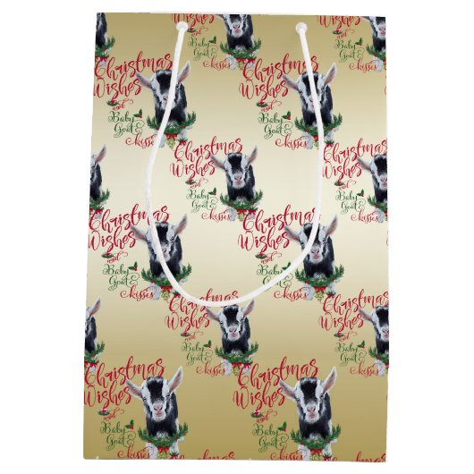 GOT | kerstwijn Baby geit Kisses Nigerian Medium Cadeauzakje (Achterkant)