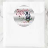 GOT | kerstwijn Baby geit Kisses Nigerian Ronde Sticker (Tas)