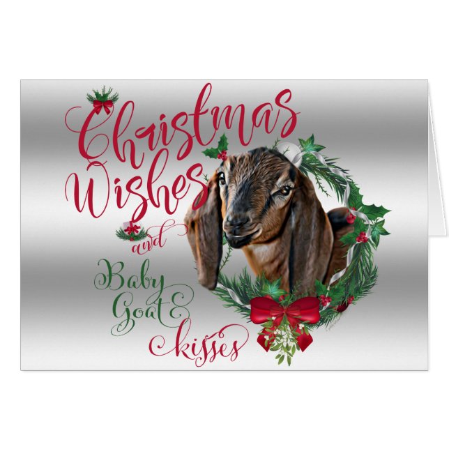 GOT | kerstwijn Baby geit Kisses Nubian 2 (Voorkant Horizontaal)