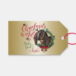 GOT | kerstwijn Baby geit Kisses Nubian 2 Cadeaulabel