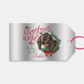 GOT | kerstwijn Baby geit Kisses Nubian 2 Cadeaulabel (Voorkant (Horizontaal))