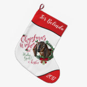 GOT | kerstwijn Baby geit Kisses Nubian 2 Grote Kerstsok (Voorkant (Hangend))