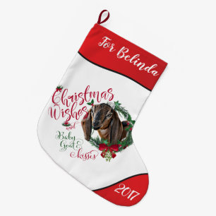 GOT   kerstwijn Baby geit Kisses Nubian 2 Grote Kerstsok