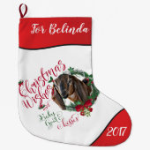 GOT | kerstwijn Baby geit Kisses Nubian 2 Grote Kerstsok (Voorkant)