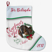 GOT | kerstwijn Baby geit Kisses Nubian 2 Grote Kerstsok (Voorkant)