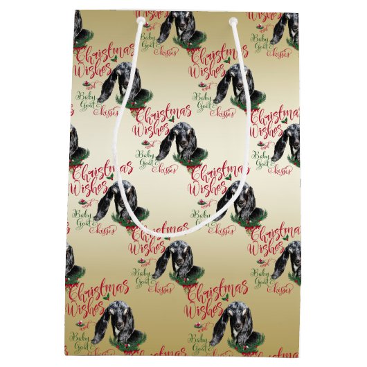 GOT | kerstwijn Baby geit Kisses Nubian 2 Medium Cadeauzakje (Achterkant)