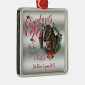 GOT | kerstwijn Baby geit Kisses Nubian 2 Metalen Ornament (Rechts)