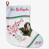 GOT | kerstwijn Baby geit Kisses Nubian 3 Grote Kerstsok (Voorkant)