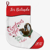 GOT | kerstwijn Baby geit Kisses Nubian 3 Grote Kerstsok (Voorkant)