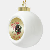 GOT | kerstwijn Baby geit Kisses Nubian 3 Keramische Bal Ornament (Rechts)
