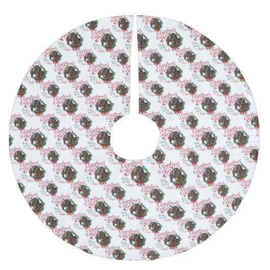 GOT | kerstwijn Baby geit Kisses Nubian 3 Kerstboom Rok (Voorkant)