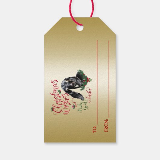 GOT | kerstwijn Baby geit Kisses Nubian Cadeaulabel (Achterkant)