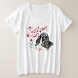 GOT | kerstwijn Baby geit Kisses Nubian Grote Maat T-shirt