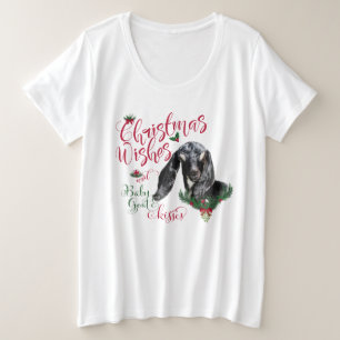 GOT   kerstwijn Baby geit Kisses Nubian Grote Maat T-shirt
