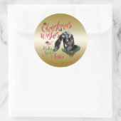 GOT | kerstwijn Baby geit Kisses Nubian Ronde Sticker (Tas)