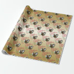 GOT | kerstwijn Baby geit Kisses Nubians Cadeaupapier<br><div class="desc">DOCUSTOMIZE DEZE Wrapping van kerstcadeaupapier - Schattig portretschilderij van Nubian Baby goat Twins met kerstgroen, heilig en bessen, een rode boog en mistletoe - met kalligrafietekst die luidt: kerstwens en Baby Kisses allemaal op een verwijderbare gouden achtergrond - verwijder de achtergrond om wit te onthullen of kies een kleurachtergrond die...</div>