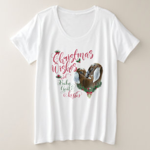 GOT   kerstwijn Baby geit Kisses Nubians Grote Maat T-shirt
