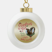 GOT | kerstwijn Baby geit Kisses Nubians Keramische Bal Ornament (Voorkant)