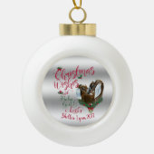 GOT | kerstwijn Baby geit Kisses Nubians Keramische Bal Ornament (Voorkant)