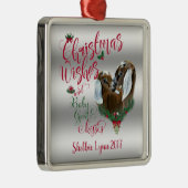 GOT | kerstwijn Baby geit Kisses Nubians Metalen Ornament (Rechts)