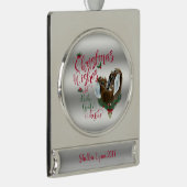 GOT | kerstwijn Baby geit Kisses Nubians Verzilverd Banner Ornament (Rechts)