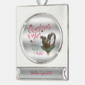 GOT | kerstwijn Baby geit Kisses Nubians Verzilverd Banner Ornament (Links)