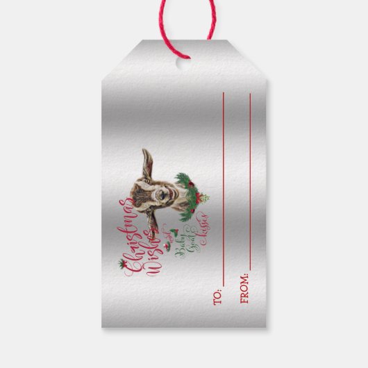 GOT | kerstwijn Baby geit Kisses Togg Cadeaulabel (Achterkant)