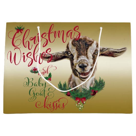 GOT | kerstwijn Baby geit Kisses Togg Groot Cadeauzakje (Voorkant)