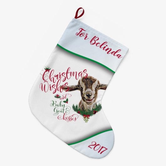 GOT | kerstwijn Baby geit Kisses Togg Grote Kerstsok (Voorkant (Hangend))