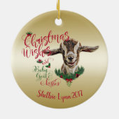 GOT | kerstwijn Baby geit Kisses Togg Keramisch Ornament (Achterkant)