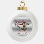 GOT | kerstwijn Baby geit Kisses Togg Keramische Bal Ornament (Voorkant)