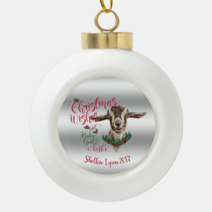 GOT   kerstwijn Baby geit Kisses Togg Keramische Bal Ornament