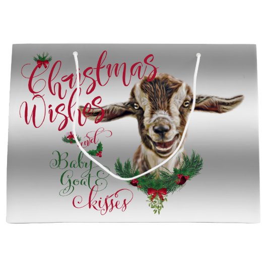 GOT | kerstwijn Baby geit Kisses Togg Large Cadeautasje (Voorkant)