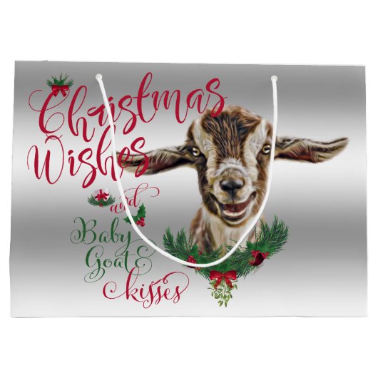 GOT | kerstwijn Baby geit Kisses Togg Large Cadeautasje (Achterkant)