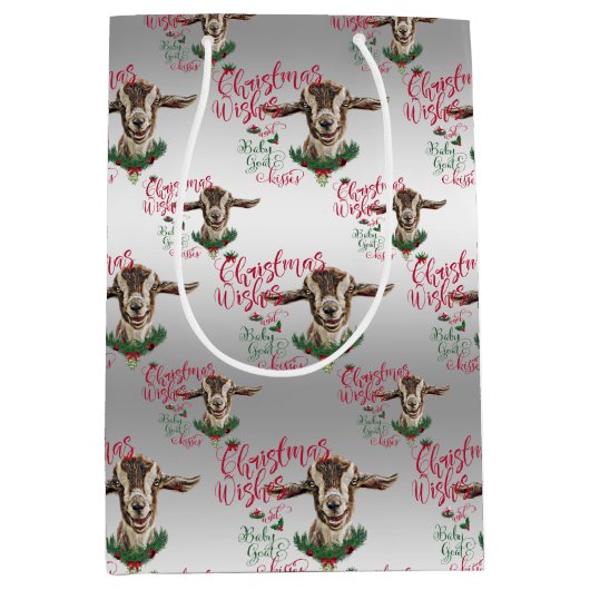 GOT | kerstwijn Baby geit Kisses Togg Medium Cadeauzakje (Voorkant)