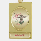 GOT | kerstwijn Baby geit Kisses Togg Verguld Banner Ornament (Links)