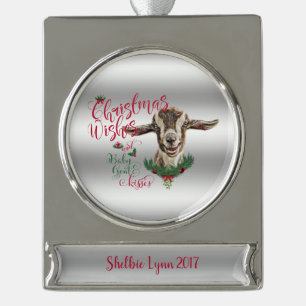 GOT   kerstwijn Baby geit Kisses Togg Verzilverd Banner Ornament