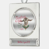 GOT | kerstwijn Baby geit Kisses Togg Verzilverd Banner Ornament (Links)