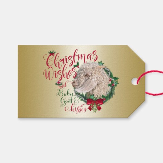 GOT | kerstwijn Baby Goat Kisses Angora Cadeaulabel