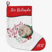 GOT | kerstwijn Baby Goat Kisses Angora Grote Kerstsok (Voorkant)