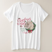 GOT | kerstwijn Baby Goat Kisses Angora Grote Maat T-shirt (Design voorkant)